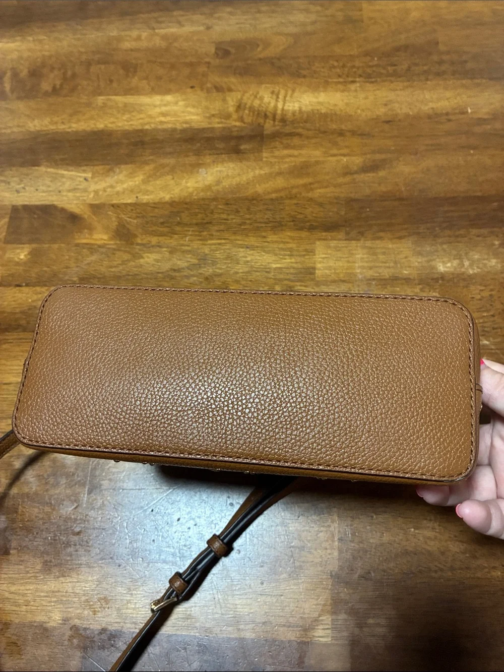 Michael Kors Cognac Quilted Crossbody Bag with Gold Logo